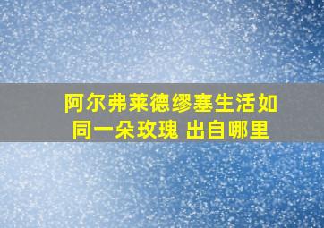 阿尔弗莱德缪塞生活如同一朵玫瑰 出自哪里